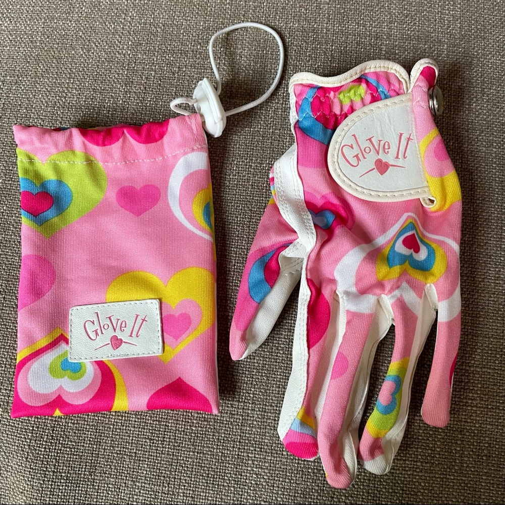 Glove It Pink Heart Golf Glove-Juniors/Girls XL-LH